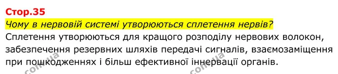 Чому в нервовій системі утворюються сплетення нервів? — ГДЗ Біологія 8 клас Балан