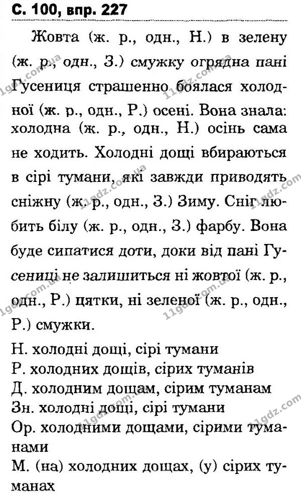 227 — ГДЗ Українська мова та читання 4 клас Захарійчук 2015