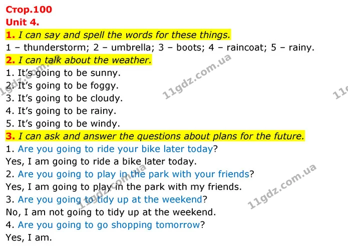 1. I can say and spell the words for these things. — ГДЗ Англійська мова 4 клас Пухта