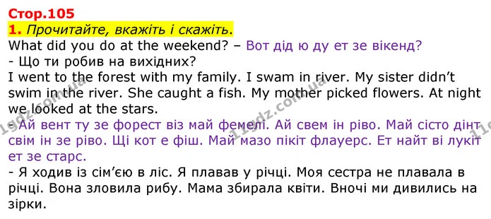 1. Прочитайте, вкажіть і скажіть. — ГДЗ Англійська мова 3 клас Мітчелл