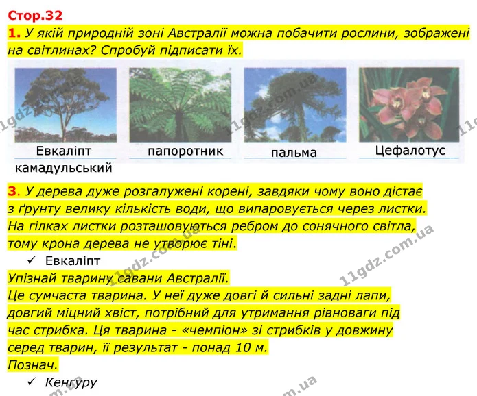 Стор. 32 — Стр.32 (1,3) — ГДЗ Робочий зошит Я досліджую світ 4 клас Гільберг — ГДЗ Робочий зошит Я досліджую світ 4 клас Гільберг