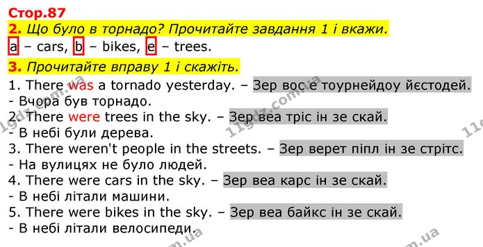 Стор. 87 — 2-3 — ГДЗ Англійська мова 3 клас Мітчелл — ГДЗ Англійська мова 3 клас Мітчелл