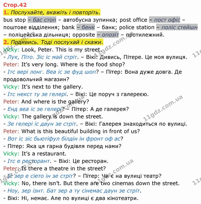 1. Послухайте, вкажіть і повторіть. — ГДЗ Англійська мова 4 клас Карпюк НУШ