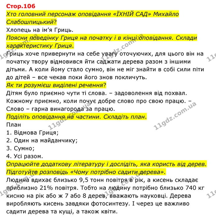 Хто головний персонаж оповідання «ЇХНІЙ САД» Михайло Слабошпицький? — ГДЗ Українська мова та читання 3 клас Савчук