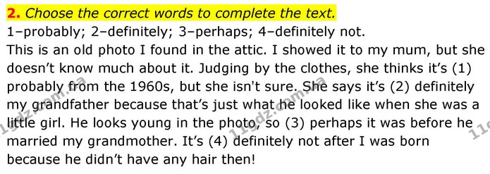 2. Choose the correct words to complete the text. — ГДЗ робочий зошит Англійська мова 8 клас Гарет Джонс 2025