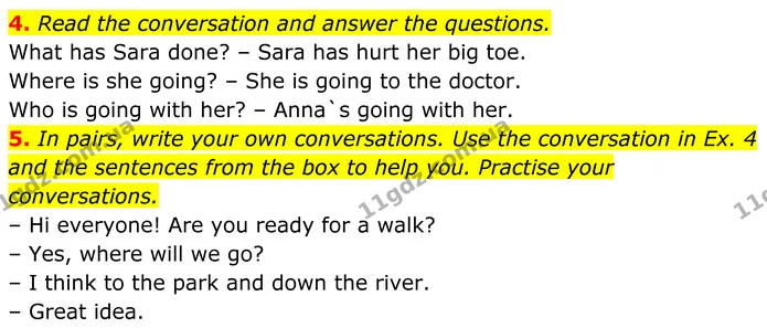 4. Read the conversation and answer the questions. — ГДЗ Англійська мова 7 клас Коста