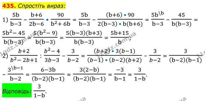 435. Спростіть вираз: — ГДЗ Алгебра 8 клас Мерзляк