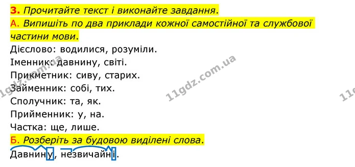 3. Прочитайте текст і виконайте завдання. — ГДЗ Українська мова 6 клас Авраменко