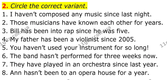 2. Circle the correct variant. — ГДЗ граматика Англійська мова 8 клас Карпюк
