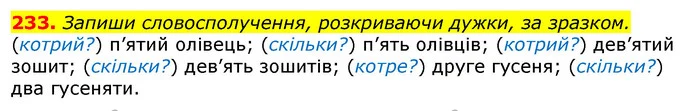 233. Запиши словосполучення, розкриваючи дужки, за зразком. — ГДЗ Українська мова та читання 3 клас Захарійчук 2020