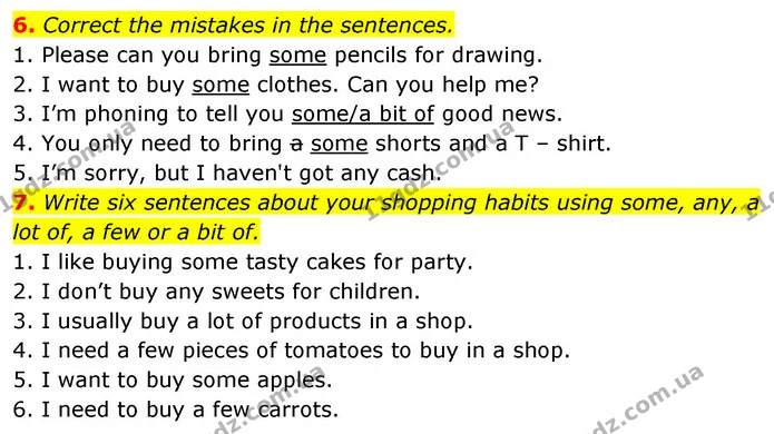 6. Correct the mistakes in the sentences. — ГДЗ Англійська мова 6 клас Коста (Prepare 6)