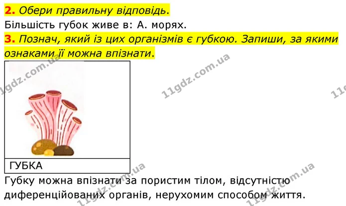 2. Обери правильну відповідь. — ГДЗ робочий зошит Біологія 7 клас Тагліна