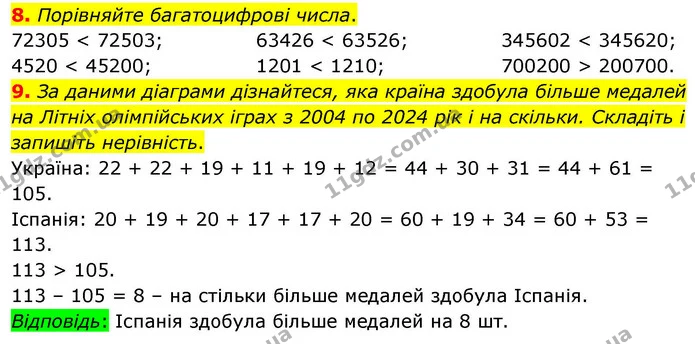 Стор. 93 — 8-9 — ГДЗ Математика 4 клас Логачевська 1 та 2 частини — ГДЗ Математика 4 клас Логачевська 1 та 2 частини