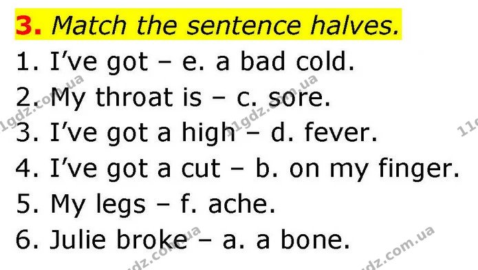 3. Match the sentence halves. — ГДЗ робочий зошит Англійська мова 8 клас Гарет Джонс 2025