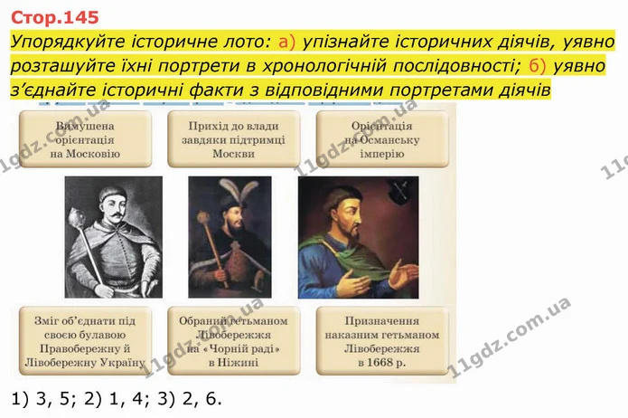 Стор. 145 — 1 — ГДЗ Історія України 8 клас Щупак — ГДЗ Історія України 8 клас Щупак