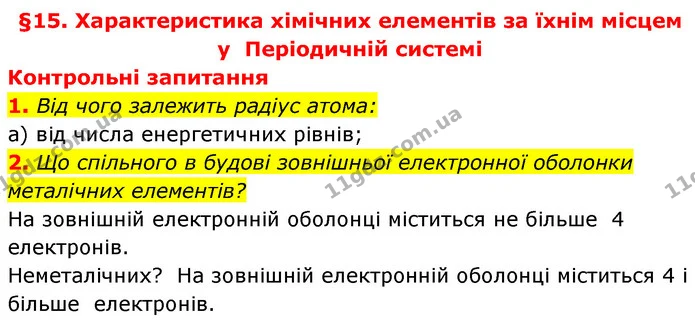 §15 Зап.1-2 — ГДЗ Хімія 8 клас Григорович 2021 — ГДЗ Хімія 8 клас Григорович 2021