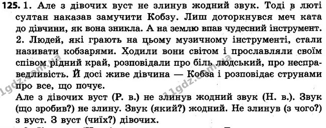 125 — ГДЗ Українська мова 4 клас Варзацька