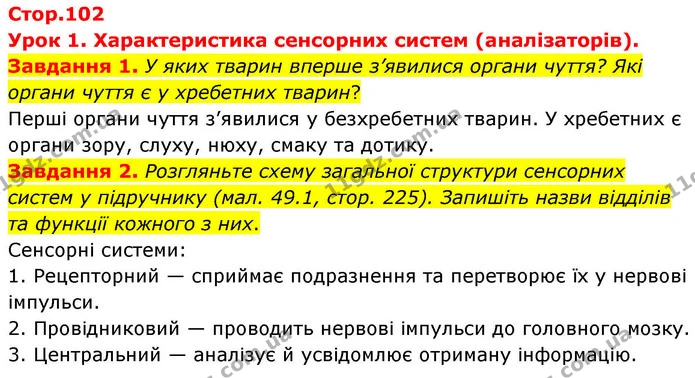 Стор. 102 — 1-2 — ГДЗ Робочий зошит біологія 8 клас Мирна — ГДЗ Робочий зошит біологія 8 клас Мирна