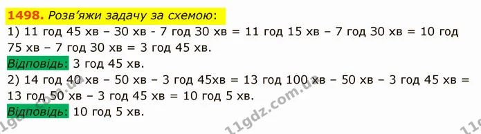 1498. Розв’яжи задачу за схемою: — ГДЗ Математика 5 клас Істер 2022