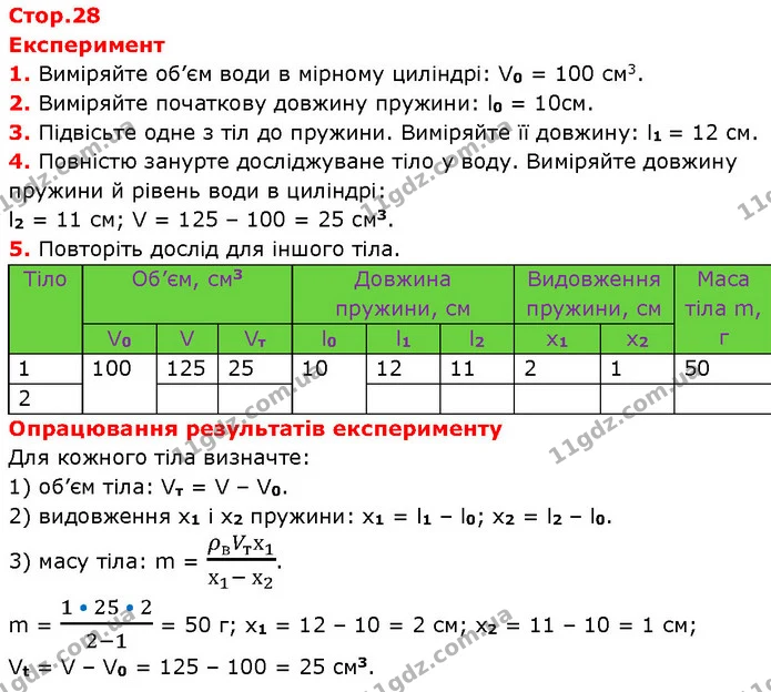 Експеримент — ГДЗ Зошит Фізика 7 клас Божинова