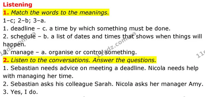 1. Match the words to the meanings. — ГДЗ робочий зошит Англійська мова 8 клас Гарет Джонс 2025