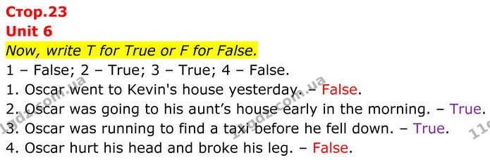 Now, write T for True or F for False. — ГДЗ граматика Англійська мова 7 клас Мітчелл