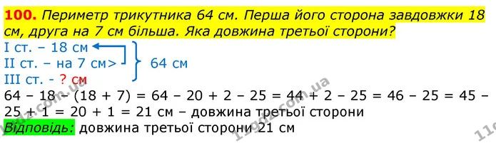 100. Довжина зовнішньої сторони пісочниці квадратної форми 2 м. — ГДЗ Математика 3 клас Заїка 1-2 ч.