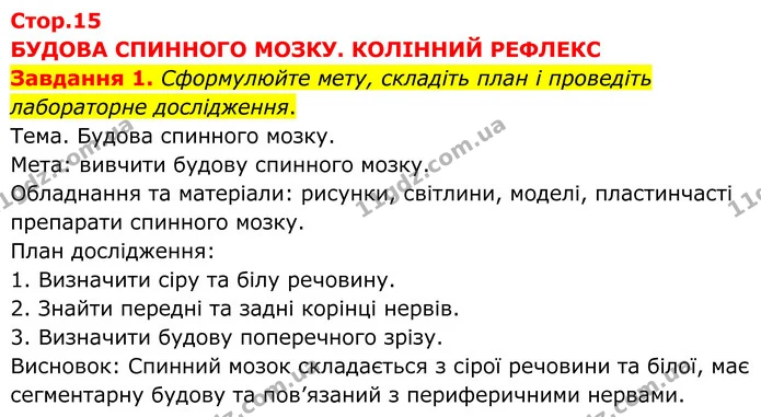Стор. 15 — 1 — ГДЗ робочий зошит Біологія 8 клас Андерсон — ГДЗ робочий зошит Біологія 8 клас Андерсон