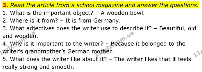3. Read the article from a school magazine and answer the questions. — ГДЗ робочий зошит Англійська мова 7 клас Prepare