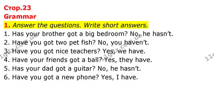 1. Answer the questions. Write short answers. — ГДЗ Робочий зошит Англійська мова 5 клас Коста (prepare 5)