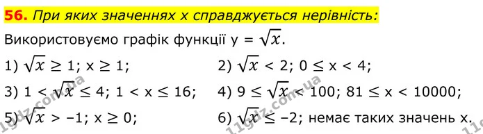 56 — ГДЗ Алгебра 8 клас Істер