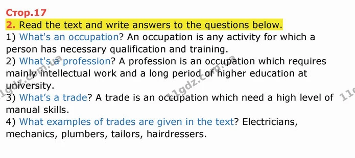 2. Read the text and write answers to the questions below. — ГДЗ Робочий зошит англійська мова 10 клас Ходаковська