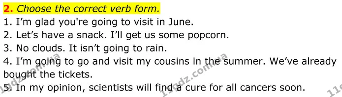 2. Choose the correct verb form. — ГДЗ Англійська мова 8 клас Стайрінг (Prepare)