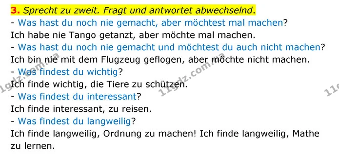 3. Sprecht zu zweit. Fragt und antwortet abwechselnd. — ГДЗ Німецька мова 10 клас Сотникова 2018