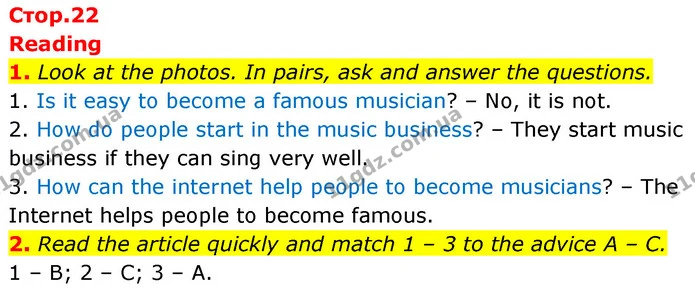 1. Look at the photos. In pairs, ask and answer the questions. — ГДЗ Англійська мова 6 клас Коста (Prepare 6)