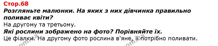 Розгляньте малюнки. На яких з них дівчинка правильно поливає квіти? — ГДЗ Я досліджую світ 1 клас Гільберг