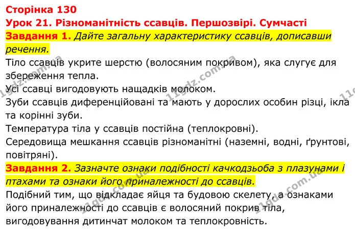 1. Дайте загальну характеристику ссавців, дописавши речення. — ГДЗ Робочий зошит Біологія 7 клас Мирна 2024