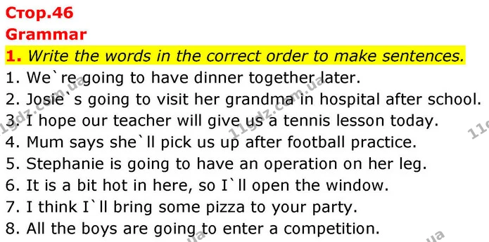 1. Write the words in the correct order to make sentences. — ГДЗ робочий зошит Англійська мова 8 клас Гарет Джонс 2025