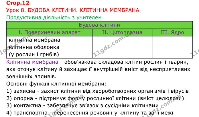Стор. 12 — 1 — ГДЗ Робочий зошит Біологія 6 клас Соболь — ГДЗ Робочий зошит Біологія 6 клас Соболь