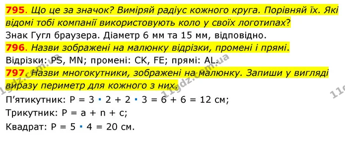 795. Що це за значок? Виміряй радіус кожного круга. Порівняй їх. Які відомі тобі компанії використовують коло у своїх логотипах? — ГДЗ Математика 3 клас Бевз 1 частина