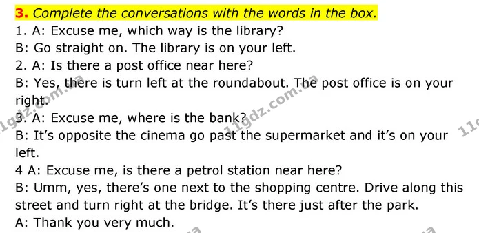 3. Complete the conversations with the words in the box. — ГДЗ робочий зошит Англійська мова 6 клас Prepare