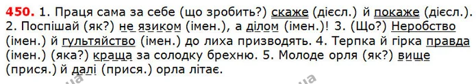450 — ГДЗ Українська мова 5 клас Глазова 2018 — ГДЗ Українська мова 5 клас Глазова 2018