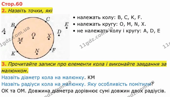 2. Назвіть точки, які — ГДЗ Математика 3 клас Логачевська 1-2 ч.