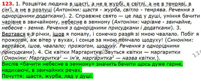 123 — ГДЗ Українська мова 5 клас Глазова 2018 — ГДЗ Українська мова 5 клас Глазова 2018
