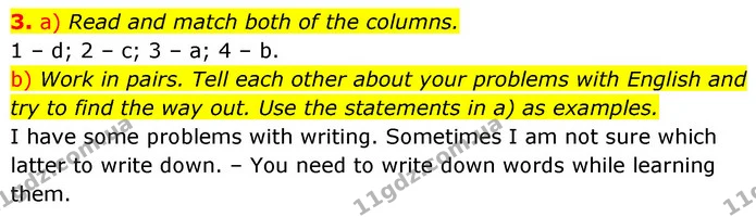 3. a) Read and match both of the columns. — ГДЗ Англійська мова 6 клас Карпюк 2023