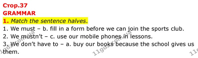 1. Match the sentence halves. — ГДЗ робочий зошит Англійська мова 7 клас Prepare