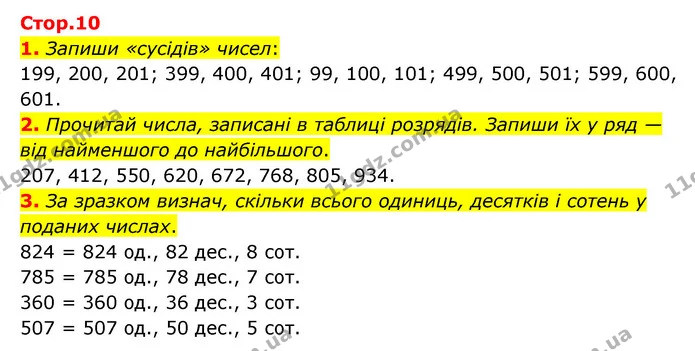 Стор. 10 — 1-3 — ГДЗ Математика 3 клас Логачевська 1-2 ч. — ГДЗ Математика 3 клас Логачевська 1-2 ч.