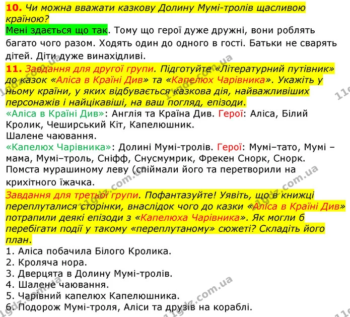 10. Чи можна вважати казкову Долину Мумі-тролів щасливою країною? — ГДЗ Зарубіжна література 5 клас Волощук