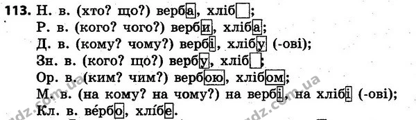 113 — ГДЗ Українська мова та читання 4 клас Захарійчук 2015