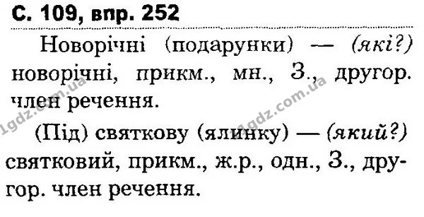 252 — ГДЗ Українська мова та читання 4 клас Захарійчук 2015